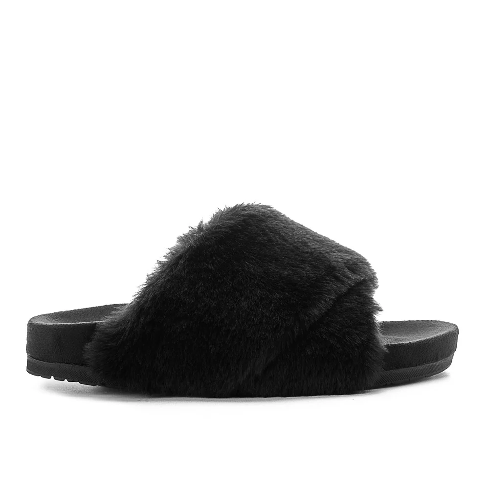 Snuggs Fuzzy crossover Slipper Black - Image 4