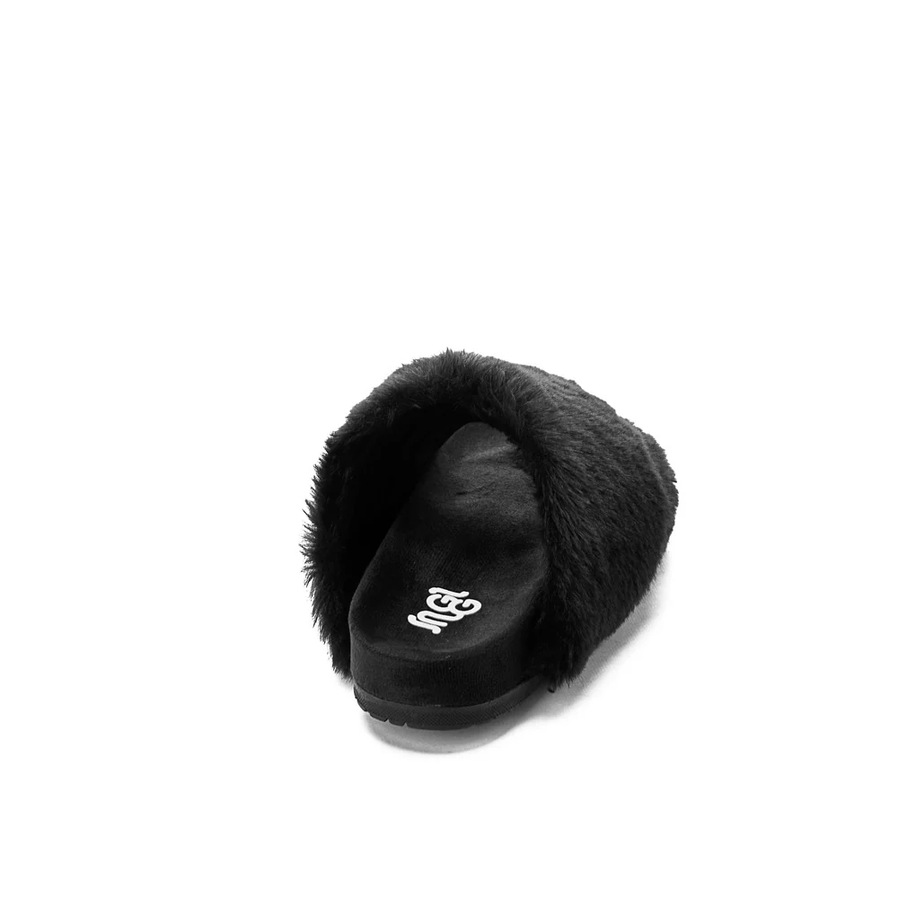 Snuggs Fuzzy crossover Slipper Black - Image 5