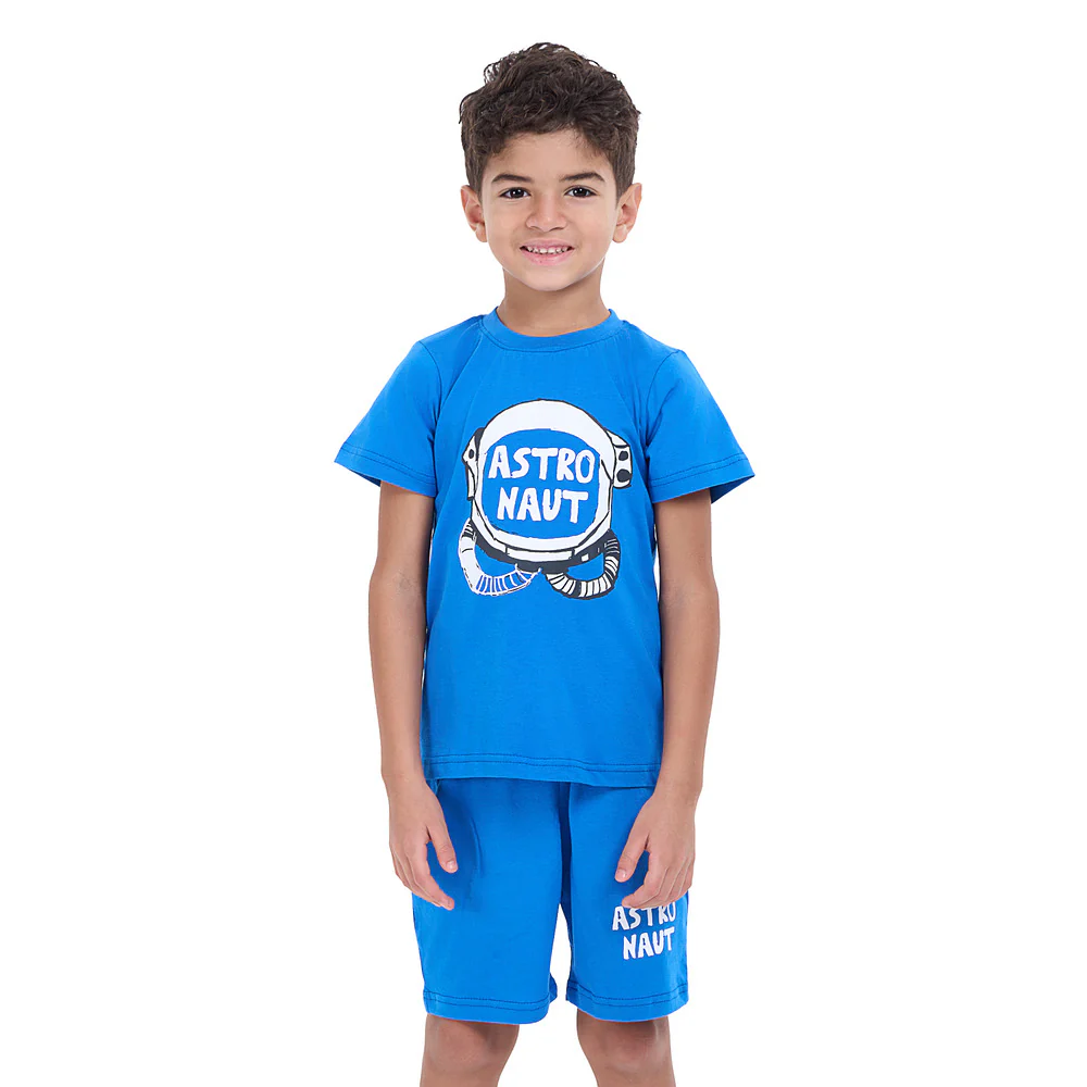 Boys summer pajama set Astronaut t-shirt + shorts - Image 2