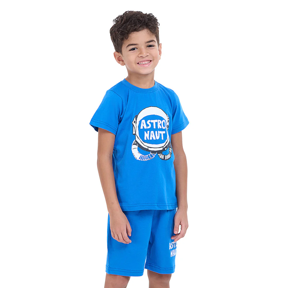 Boys summer pajama set Astronaut t-shirt + shorts - Image 4