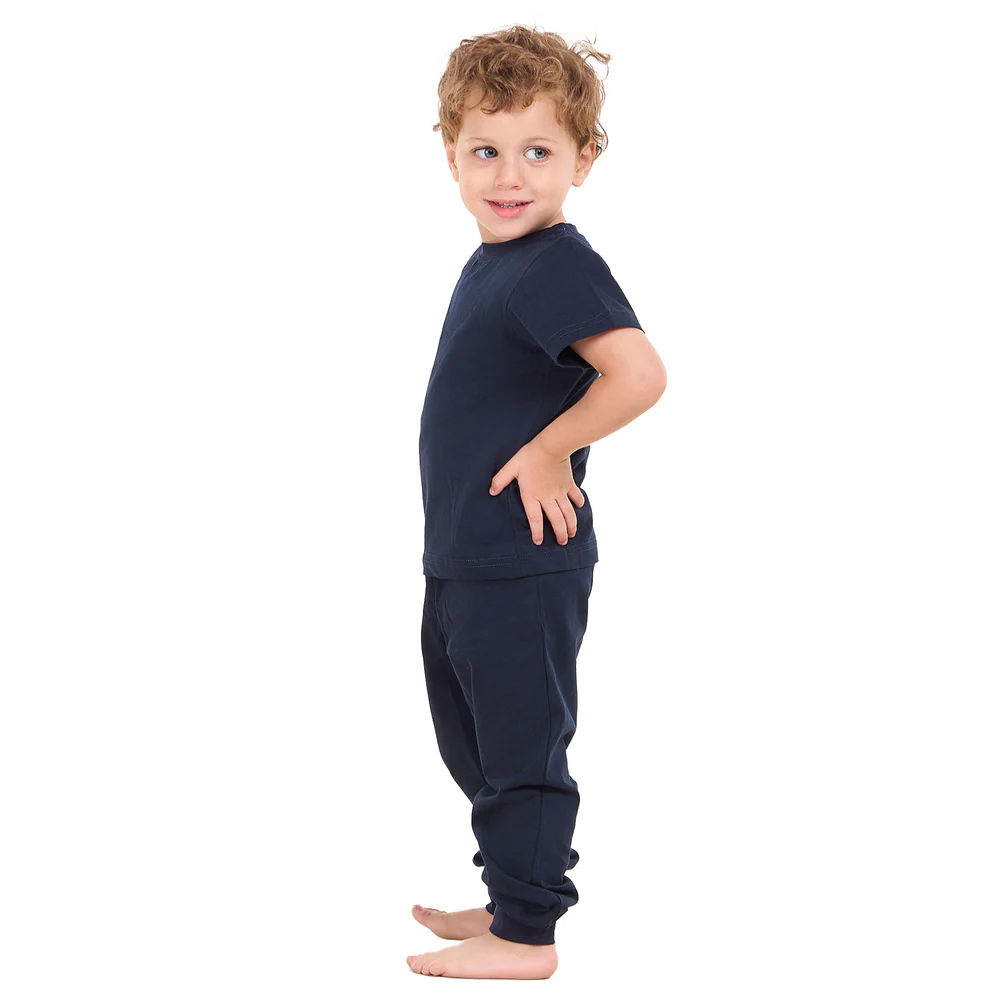 Boys summer pajama set Dark Blue t-shirt + Pants - Image 5