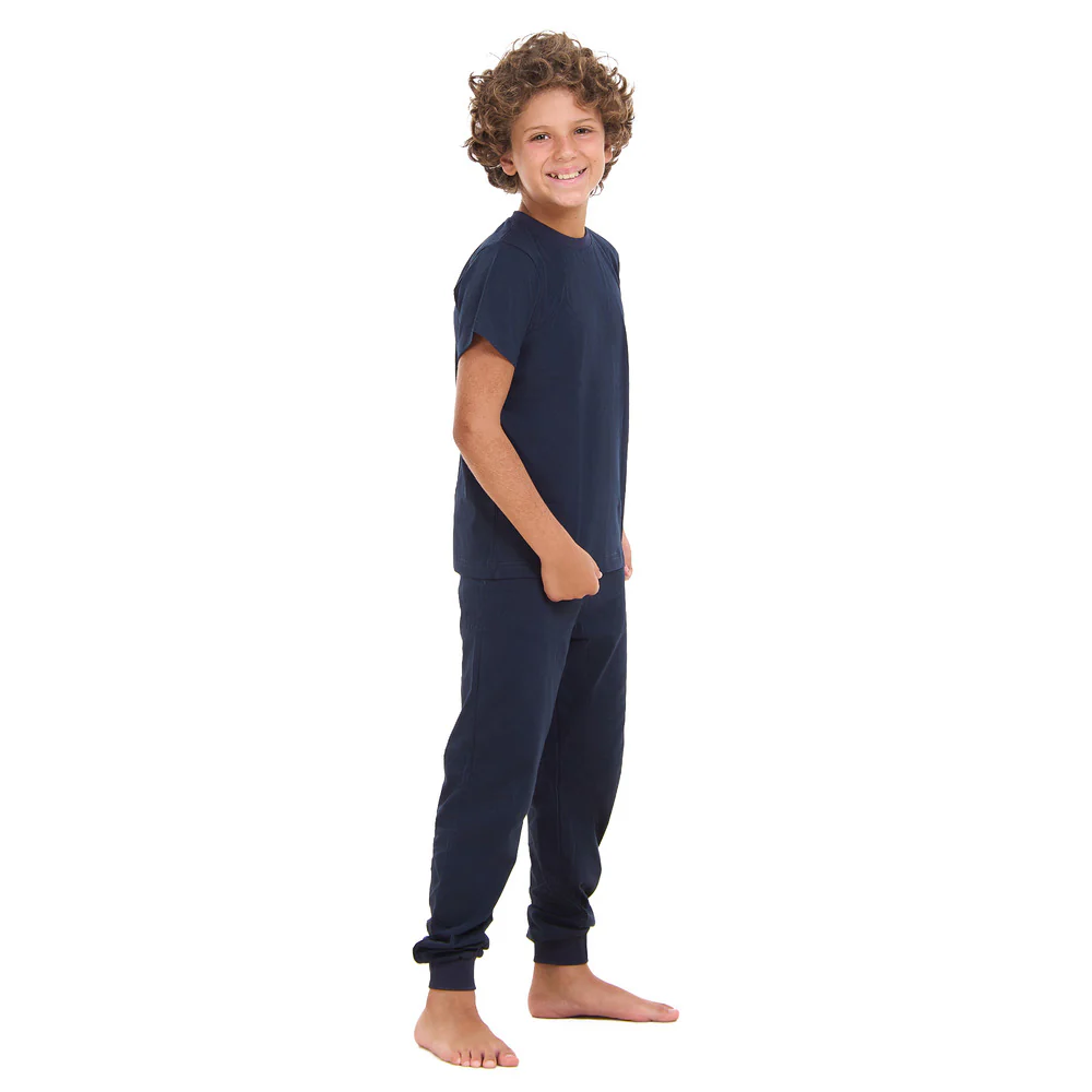 Boys summer pajama set Dark Blue t-shirt + Pants - Image 6