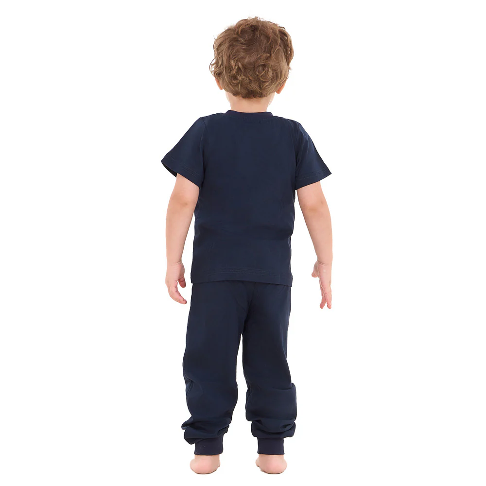 Boys summer pajama set Dark Blue t-shirt + Pants - Image 7