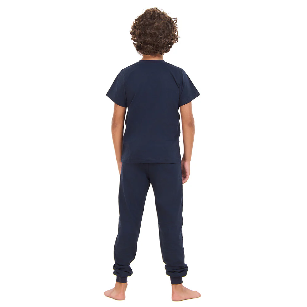 Boys summer pajama set Dark Blue t-shirt + Pants - Image 8
