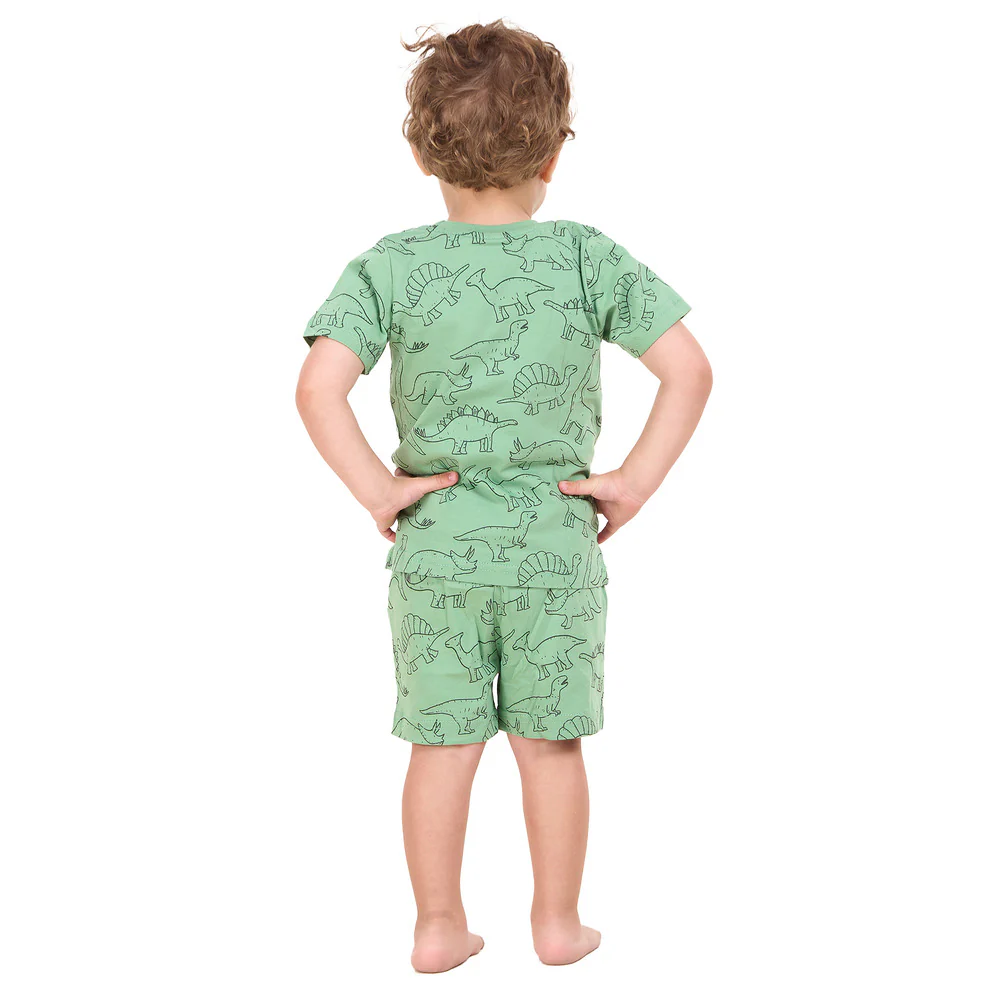 Boys summer pajama set Dinosaurs t-shirt + shorts - Image 6