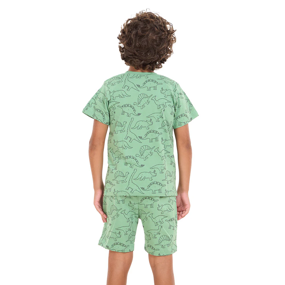 Boys summer pajama set Dinosaurs t-shirt + shorts - Image 7