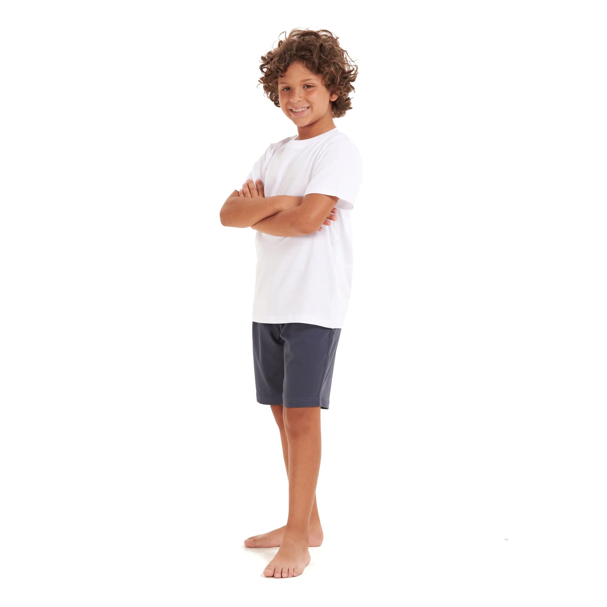 Boys summer pajama set Dog t-shirt +Dark grey shorts - Image 3