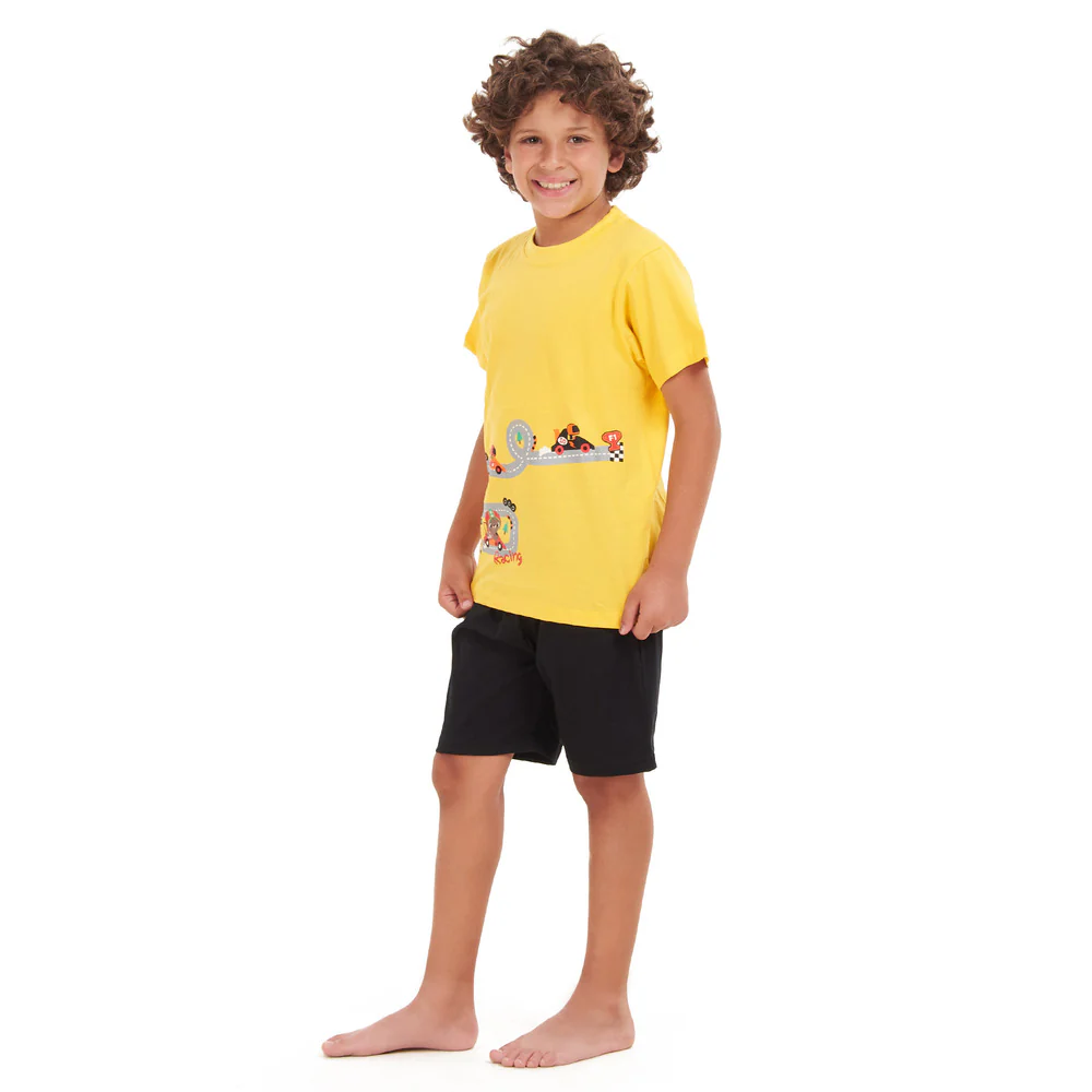 Boys summer pajama set Formula Bears t-shirt +Black shorts - Image 4