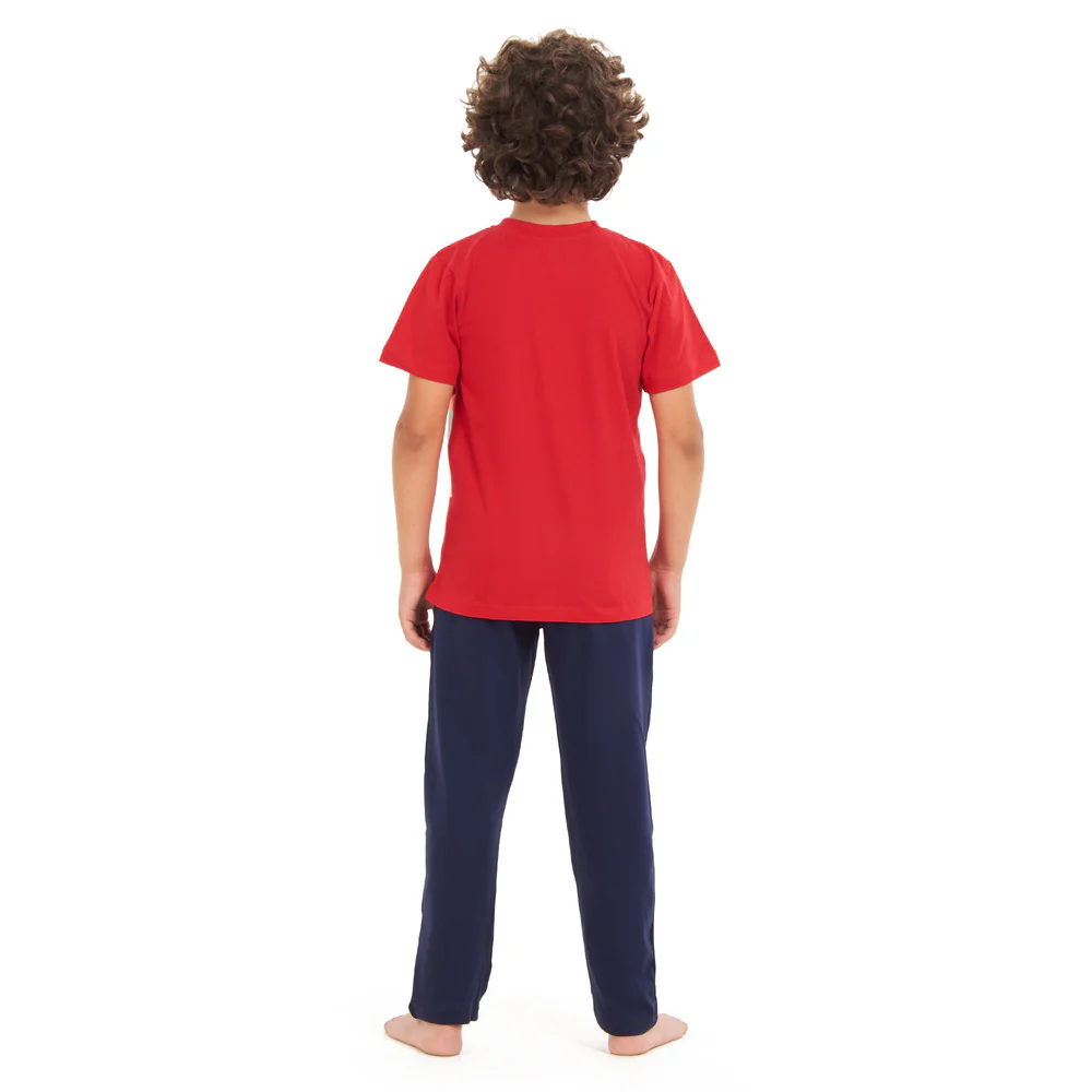 Boys summer pajama set Giant Cool Dino t-shirt +Navy Pants - Image 3