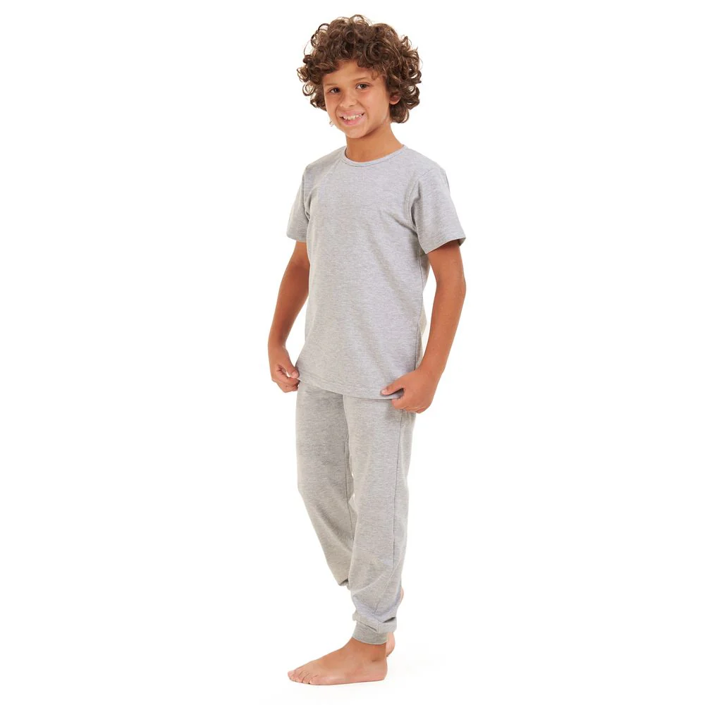 Boys summer pajama set Grey t-shirt + Pants - Image 5