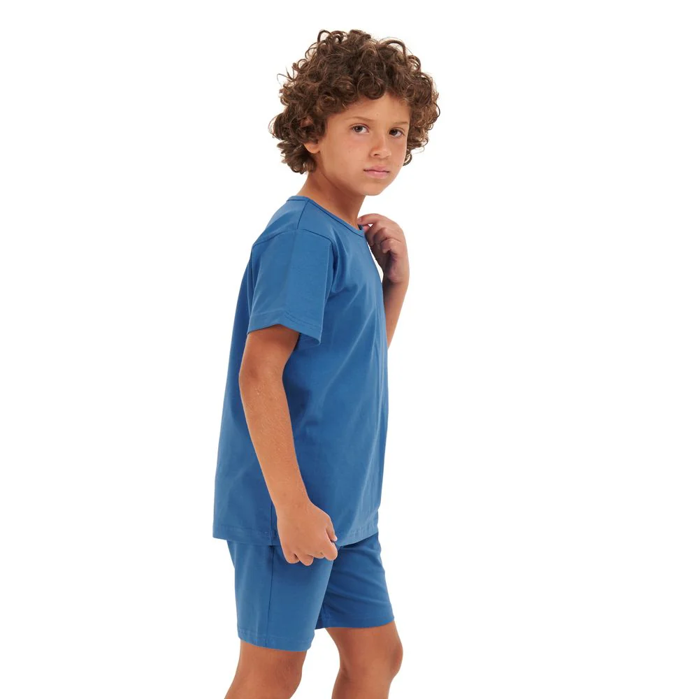 Boys summer pajama set Indigo t-shirt + shorts - Image 3