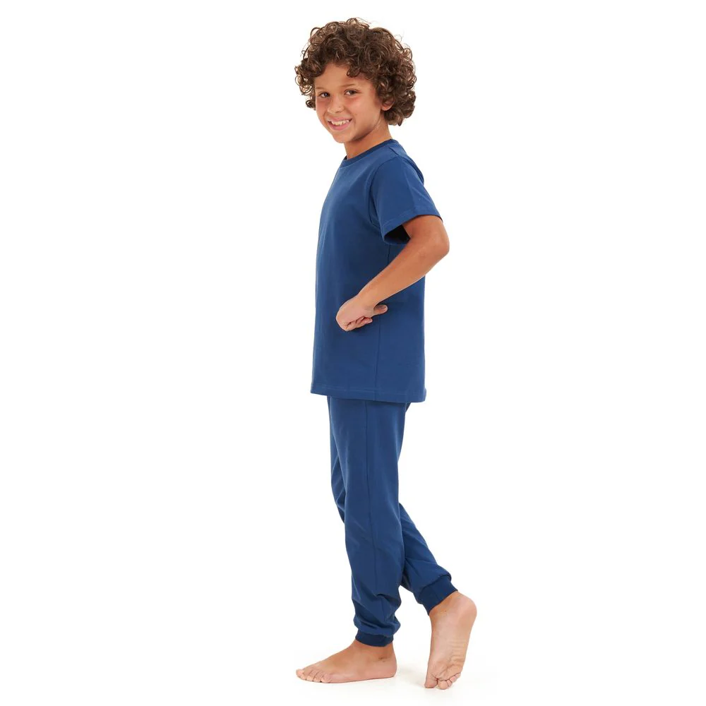 Boys summer pajama set Petroleum t-shirt + Pants - Image 3