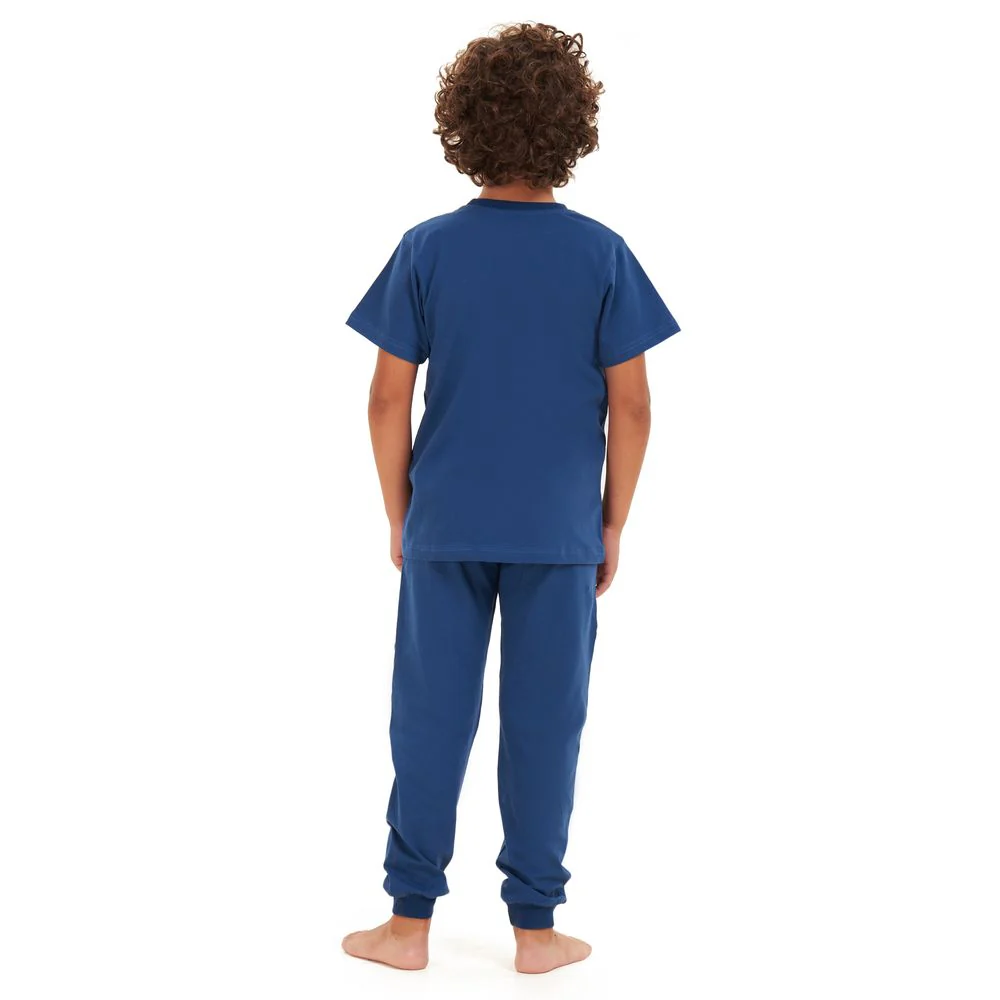 Boys summer pajama set Petroleum t-shirt + Pants - Image 4
