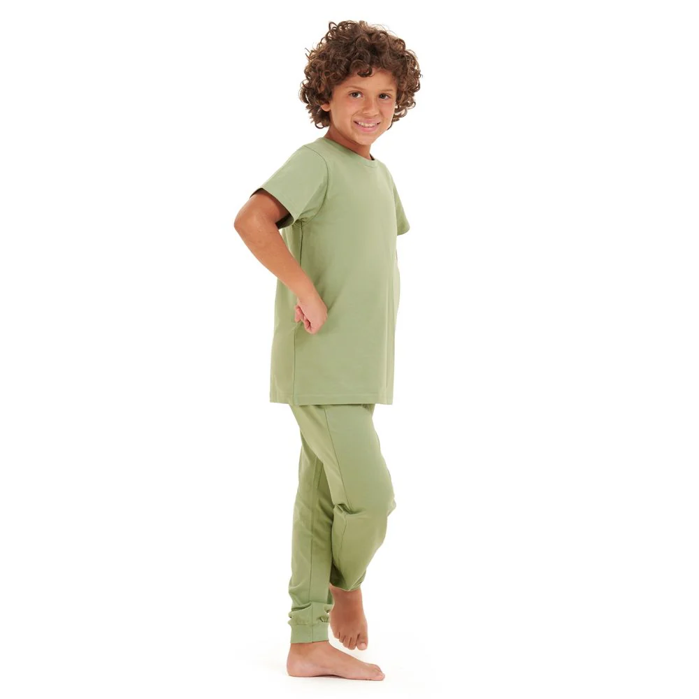 Boys summer pajama set Pistache t-shirt + Pants - Image 3