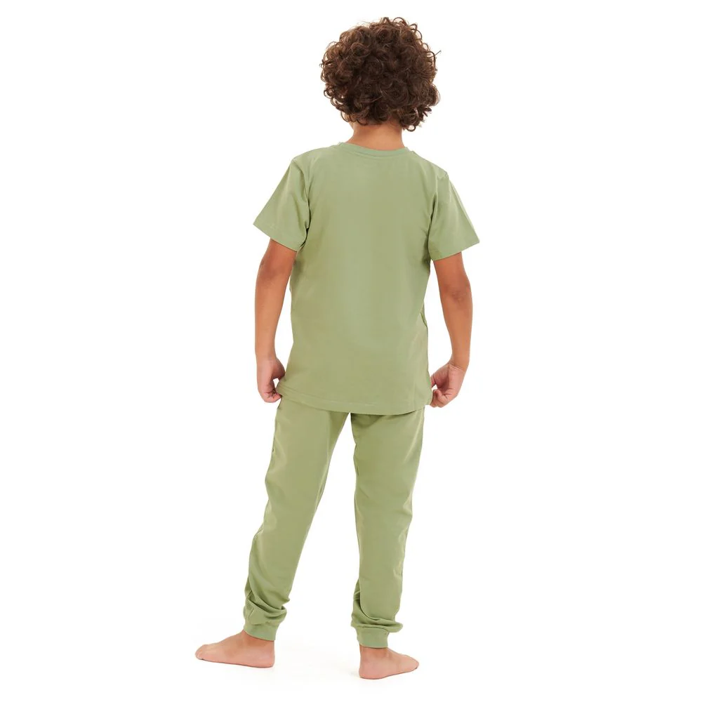 Boys summer pajama set Pistache t-shirt + Pants - Image 4