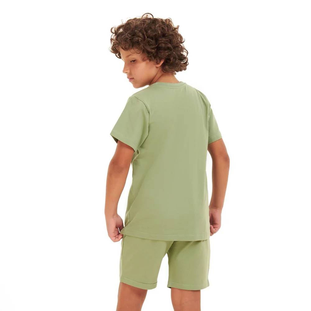 Boys summer pajama set Pistache t-shirt + shorts - Image 4