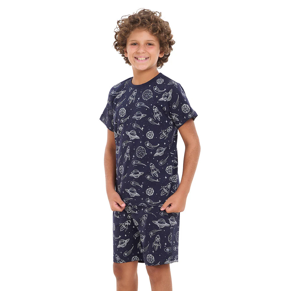 Boys summer pajama set Space t-shirt + shorts - Image 5