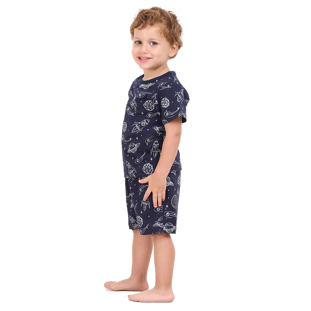 Boys summer pajama set Space t-shirt + shorts - Image 6