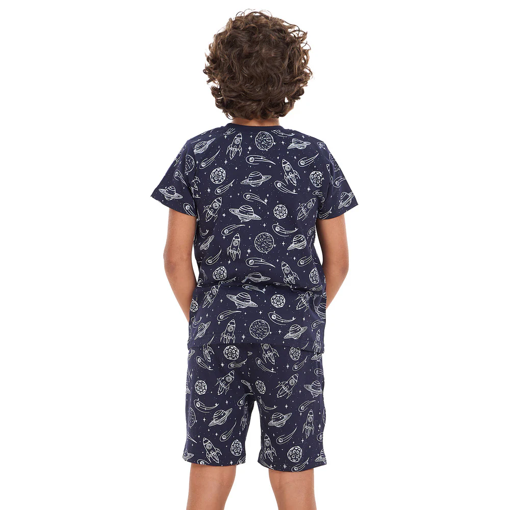 Boys summer pajama set Space t-shirt + shorts - Image 7