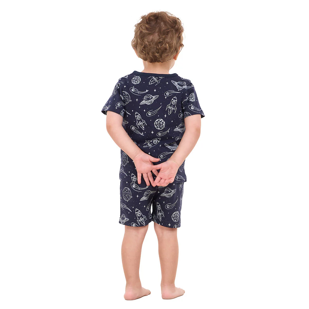 Boys summer pajama set Space t-shirt + shorts - Image 8