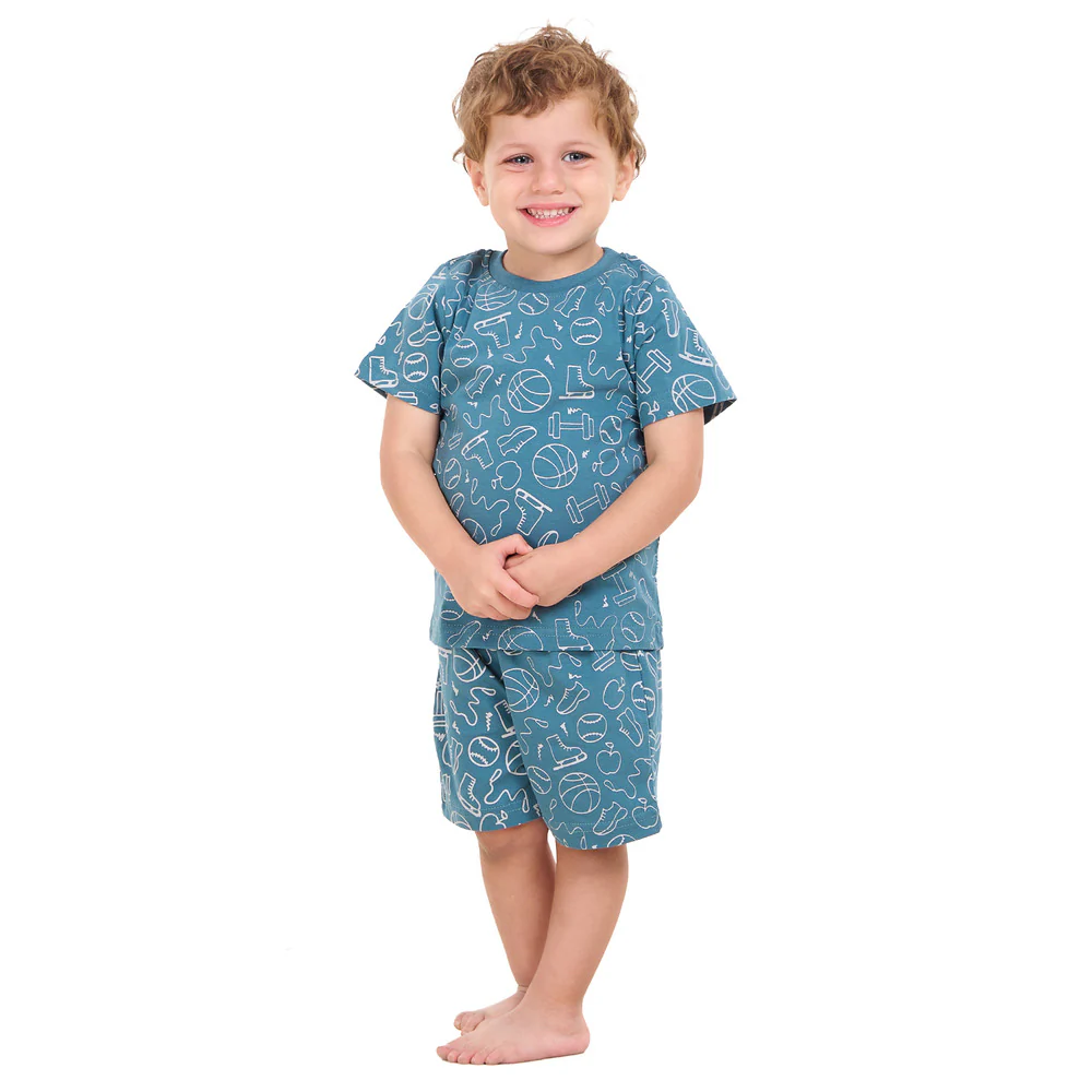Boys summer pajama set Sports t-shirt + shorts