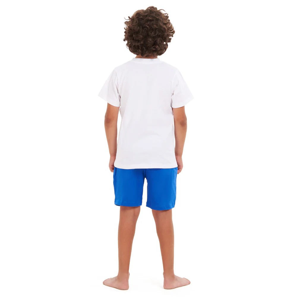Boys summer pajama set Video games t-shirt +Blue shorts - Image 2