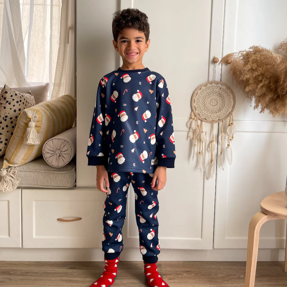Kids unisex Winter pajama set Top + Pants - Image 8