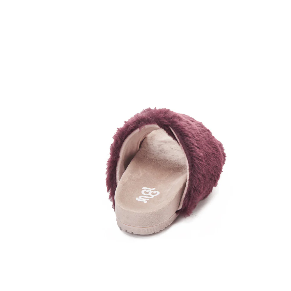Snuggs Fuzzy crossover Slipper Dark Red - Image 5