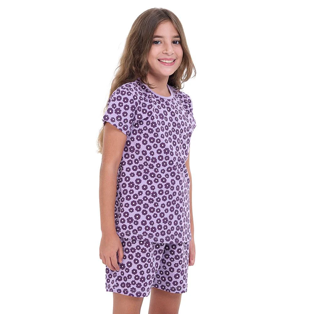 Girls summer pajama set Blossom t-shirt +shorts - Image 2