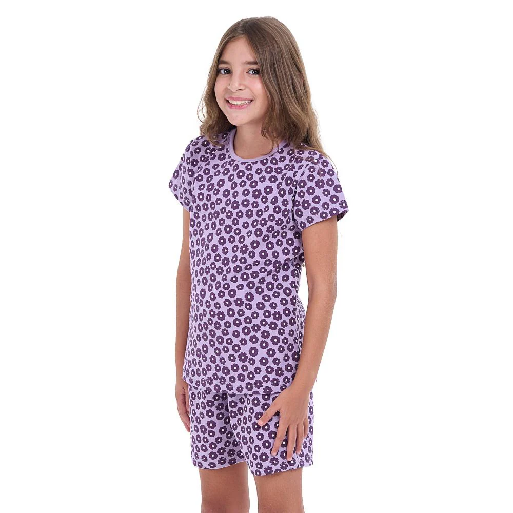 Girls summer pajama set Blossom t-shirt +shorts - Image 3