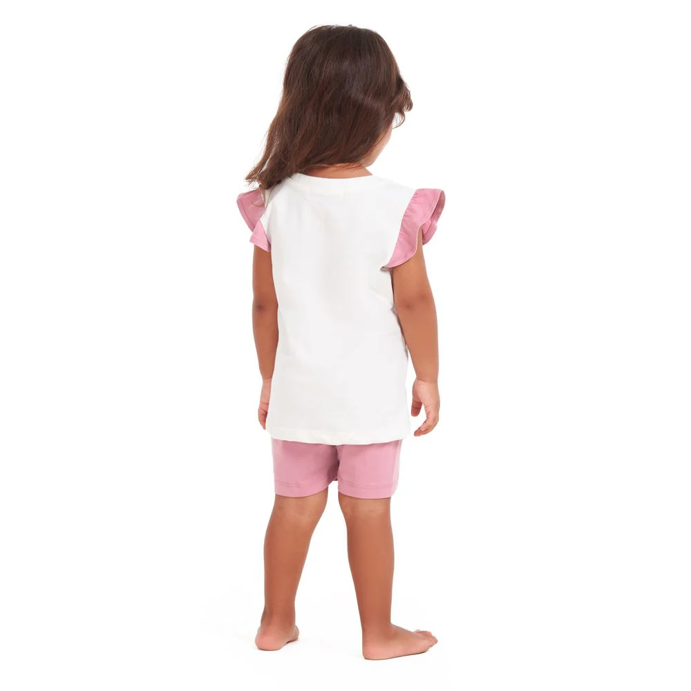 Girls summer pajama set Donuts t-shirt + Cashmere shorts - Image 4