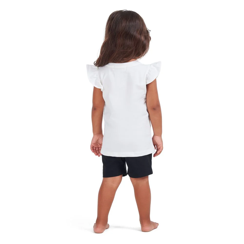 Girls summer pajama set Flamingo t-shirt + Black shorts - Image 4