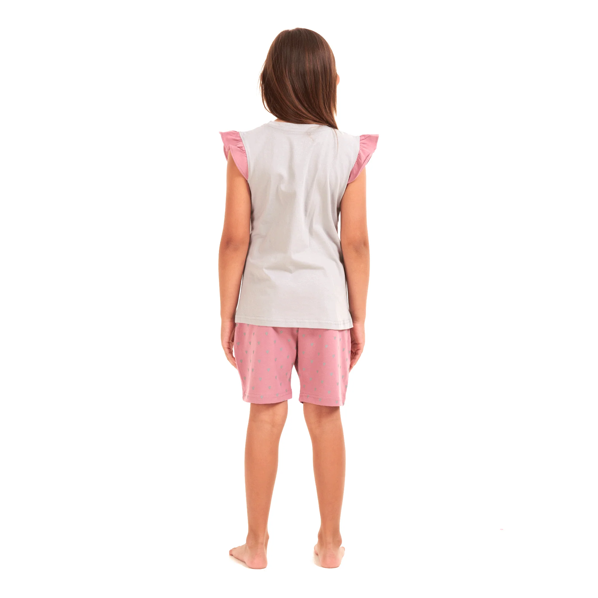 Girls summer pajama set Hedgehog t-shirt + Cashmere shorts - Image 4
