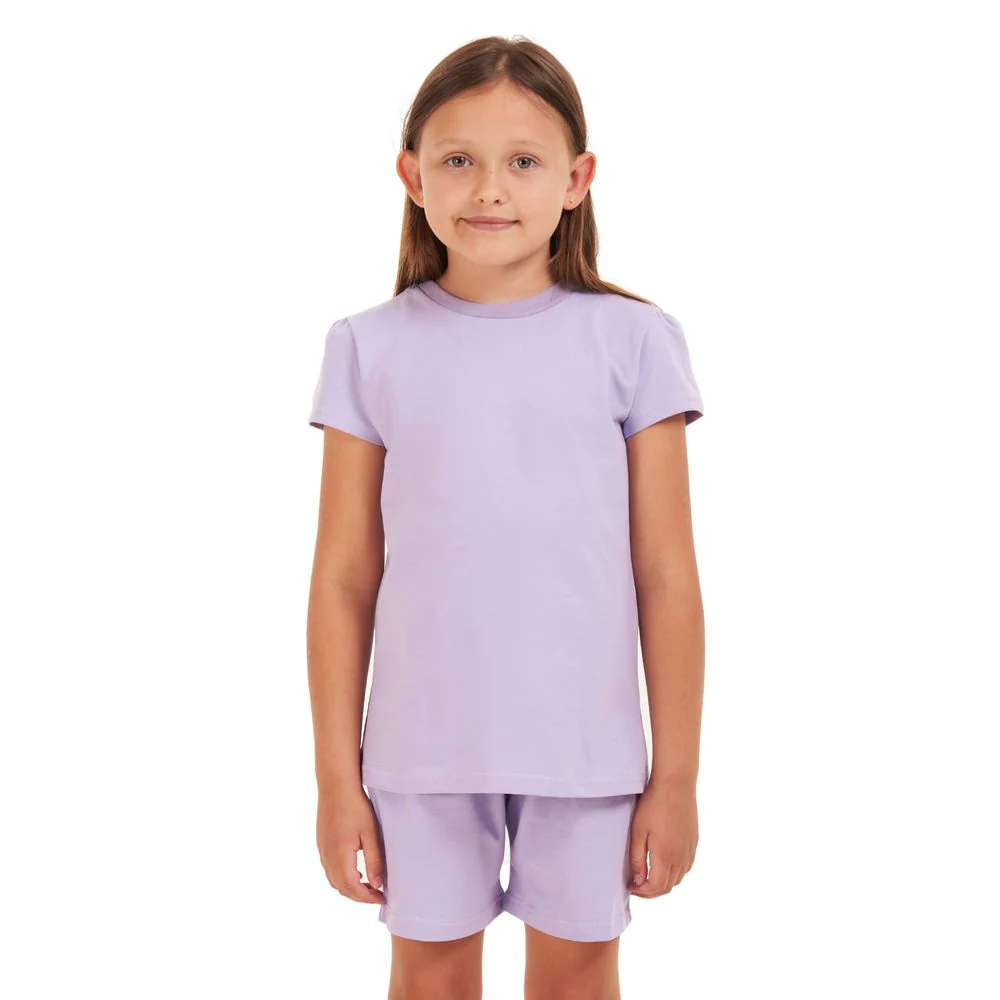 Girls summer pajama set Purple t-shirt +shorts - Image 4