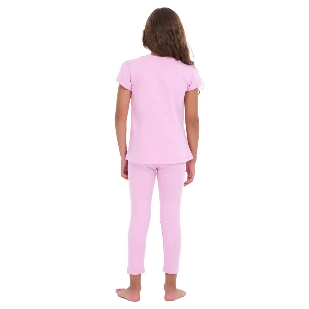 Girls summer pajama set Rose t-shirt + Pants - Image 4