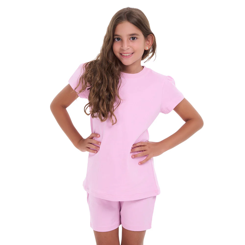 Girls summer pajama set Rose t-shirt +shorts - Image 4