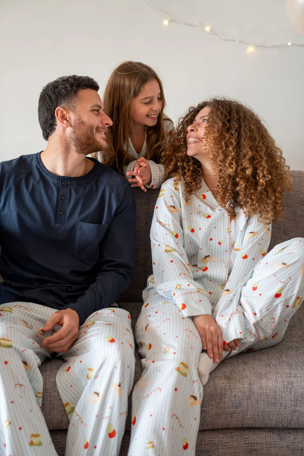 Men Eid Pajama Set Dark Blue Top + شاي بلبن pants - Image 2