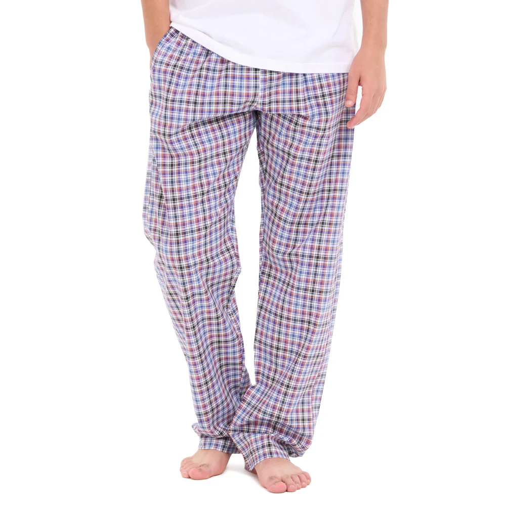 Men summer Black x Dark purple Checkered pants - Image 5