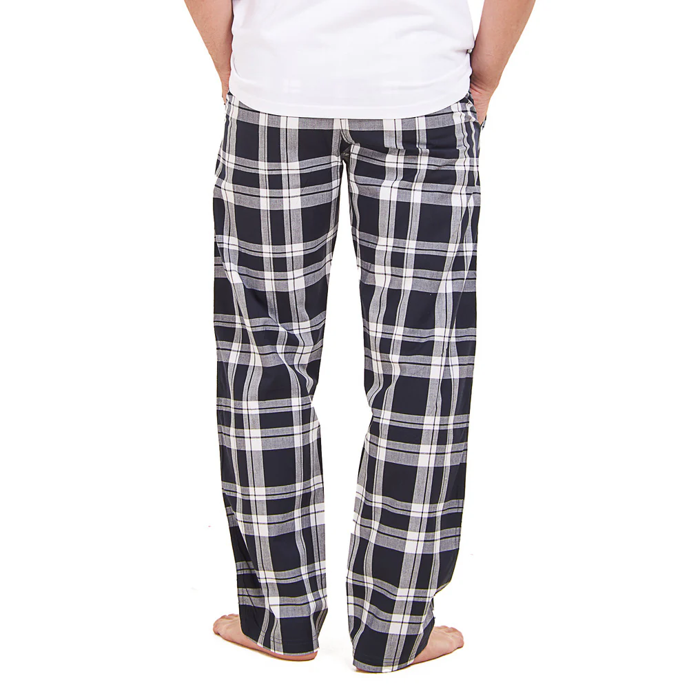 Men summer Dark Blue x White Checkered pants - Image 4