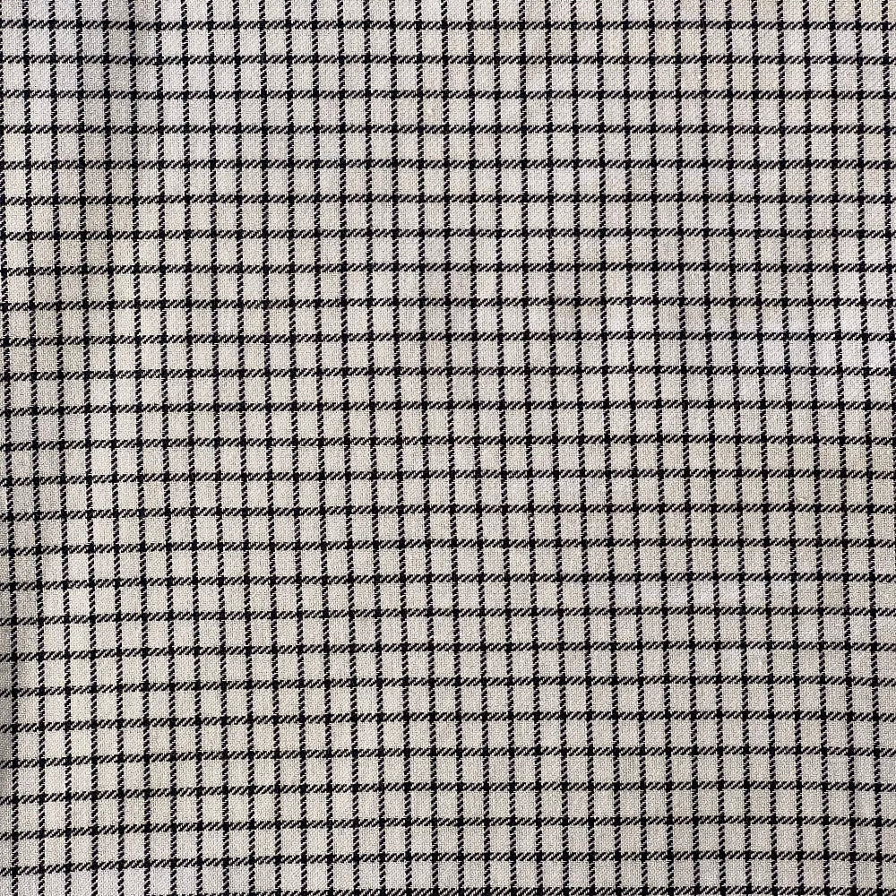 Men summer pajama set Black T-shirt + Black X White graph checkered Pants - Image 3