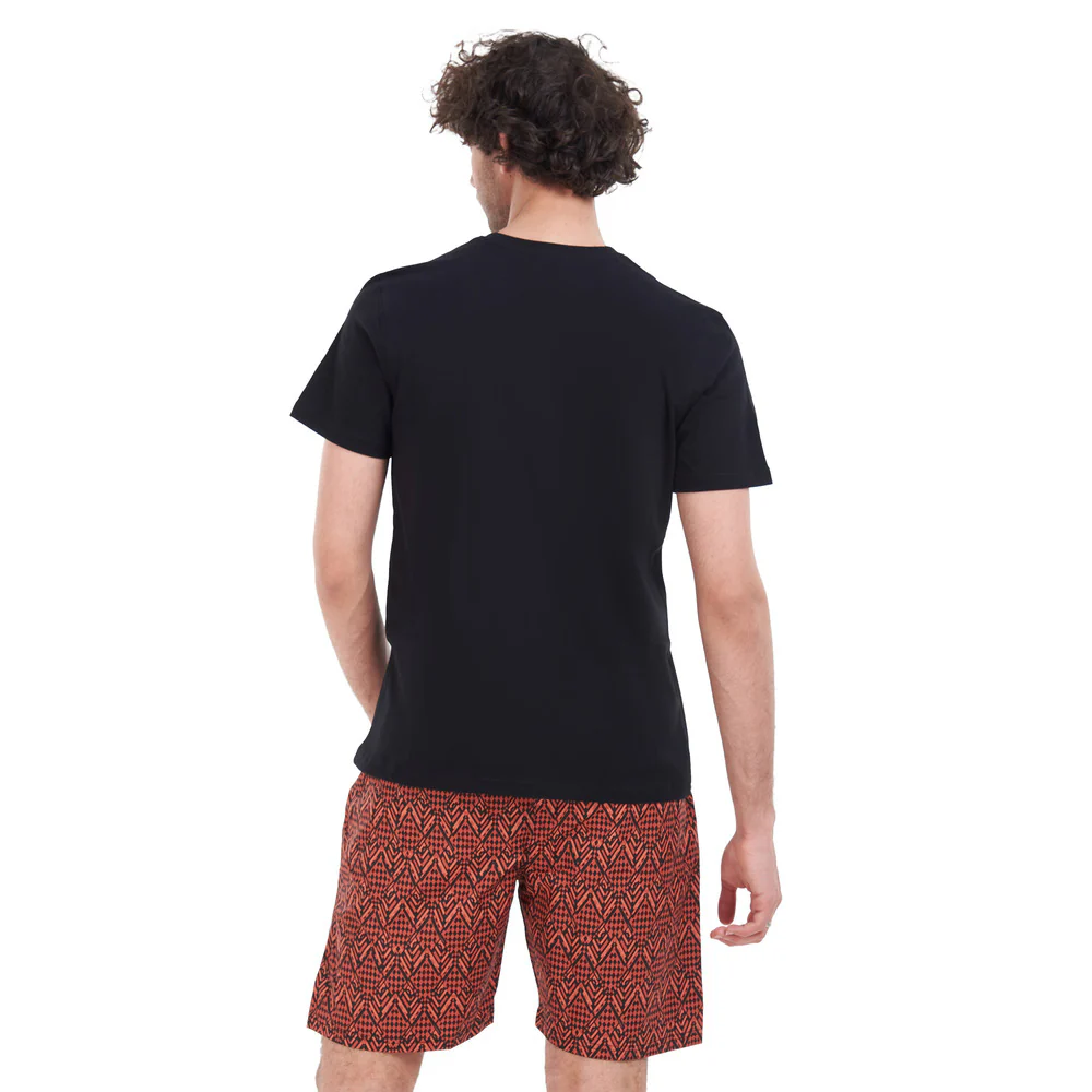 Men summer pajama set Black T-shirt + Havan tribal short - Image 4
