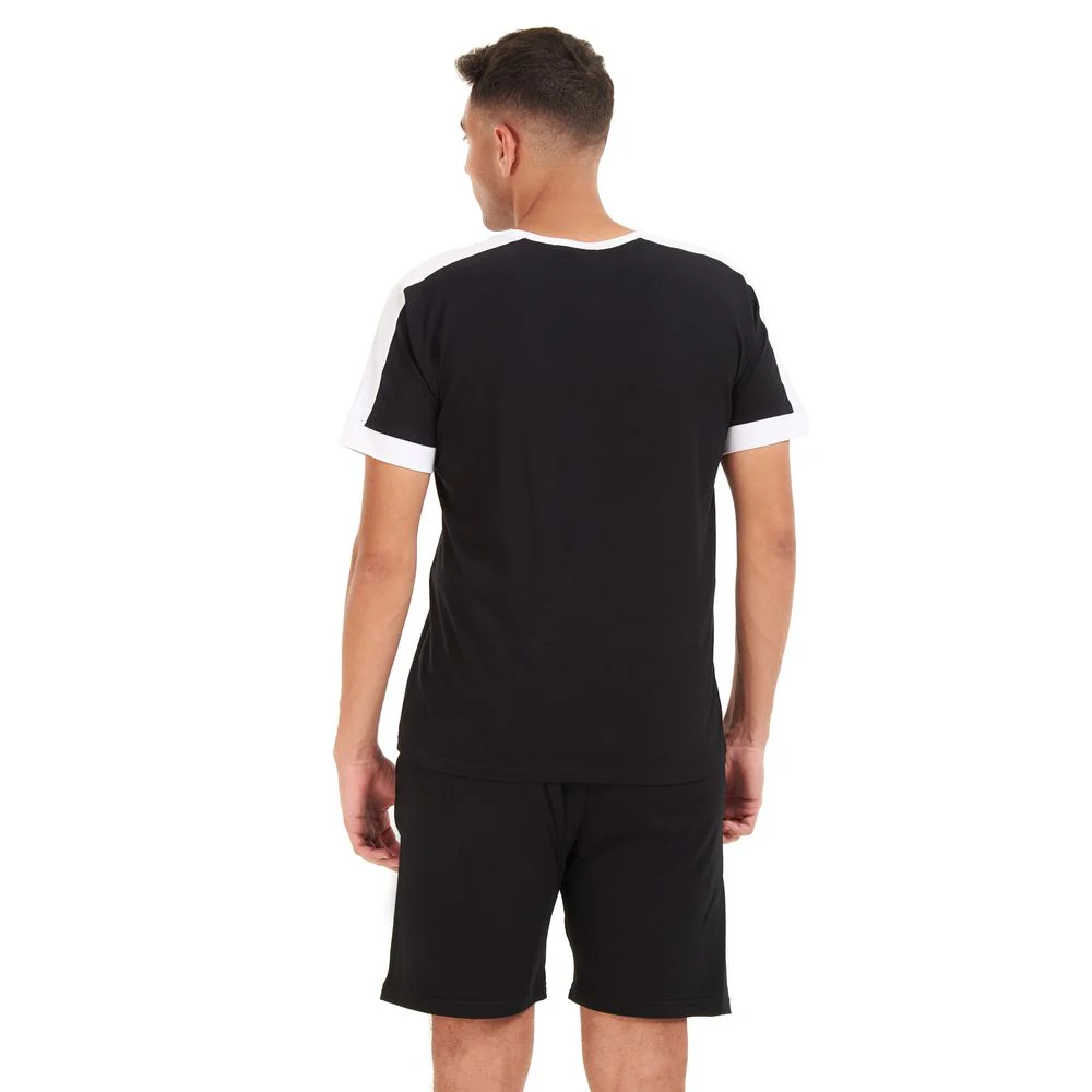 Men summer pajama set Black T-shirt + short - Image 4