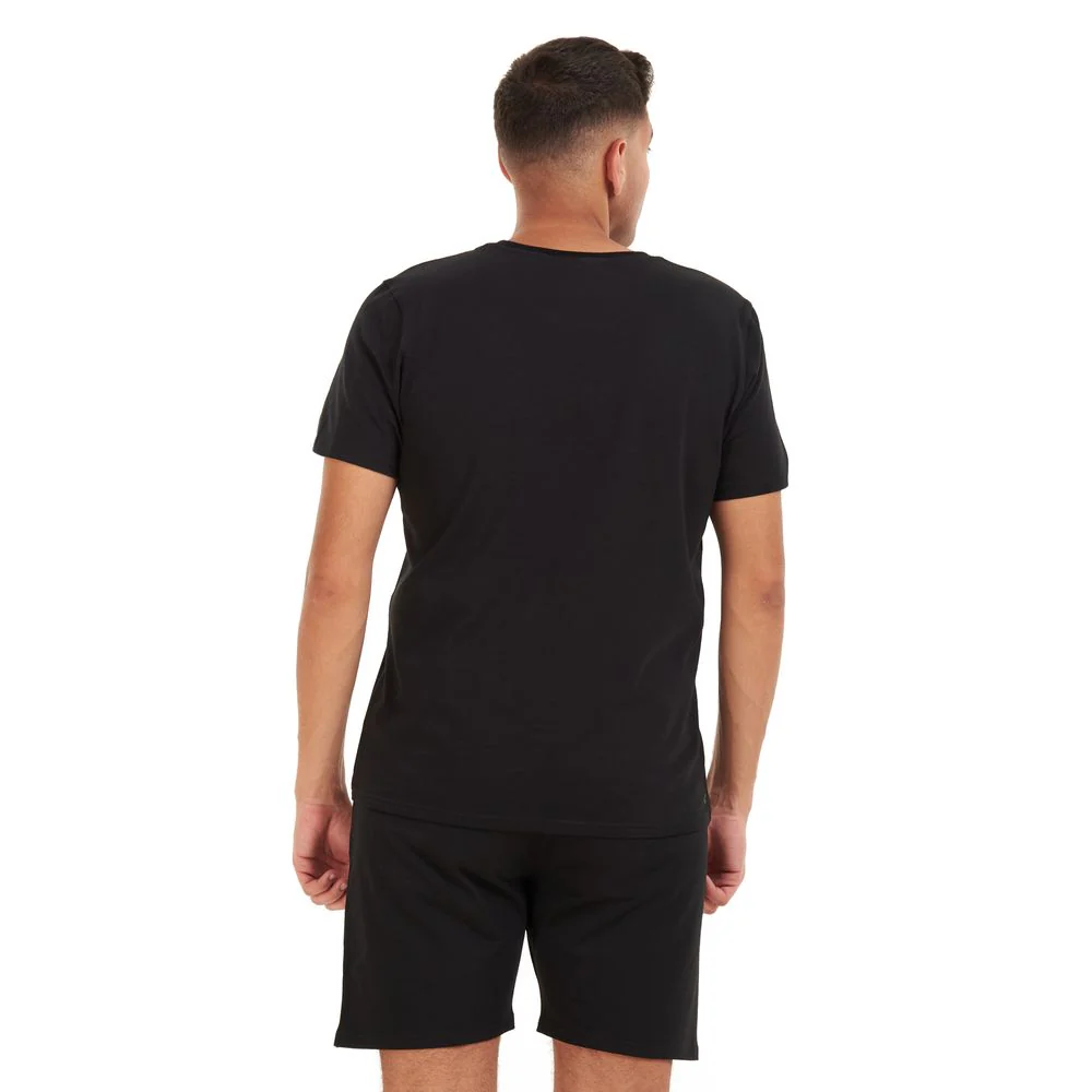Men summer pajama set Black T-shirt + shorts - Image 4