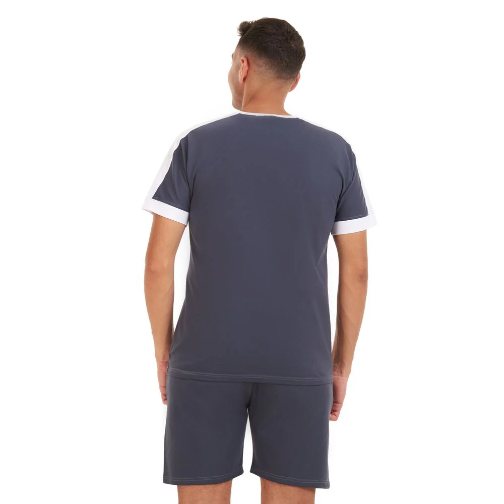 Men summer pajama set Dark grey T-shirt + short - Image 4