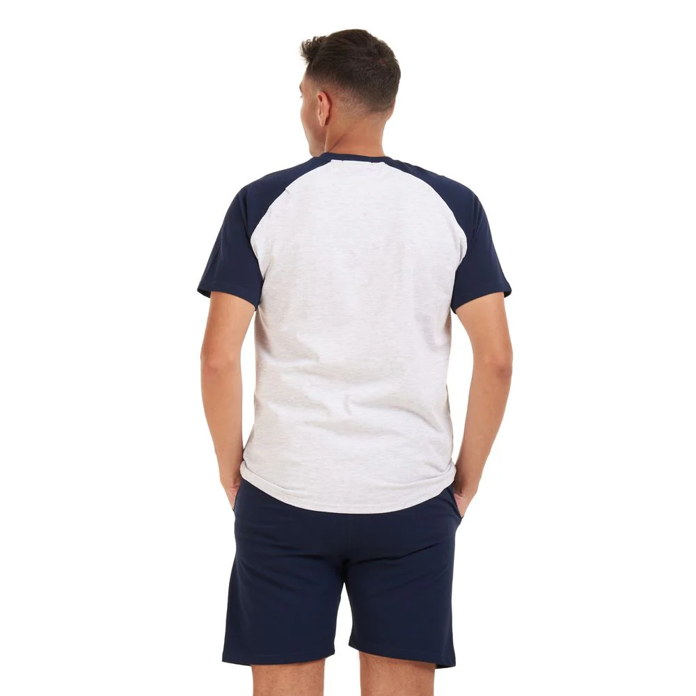 Men summer pajama set Grey T-shirt + Dark blue short - Image 4