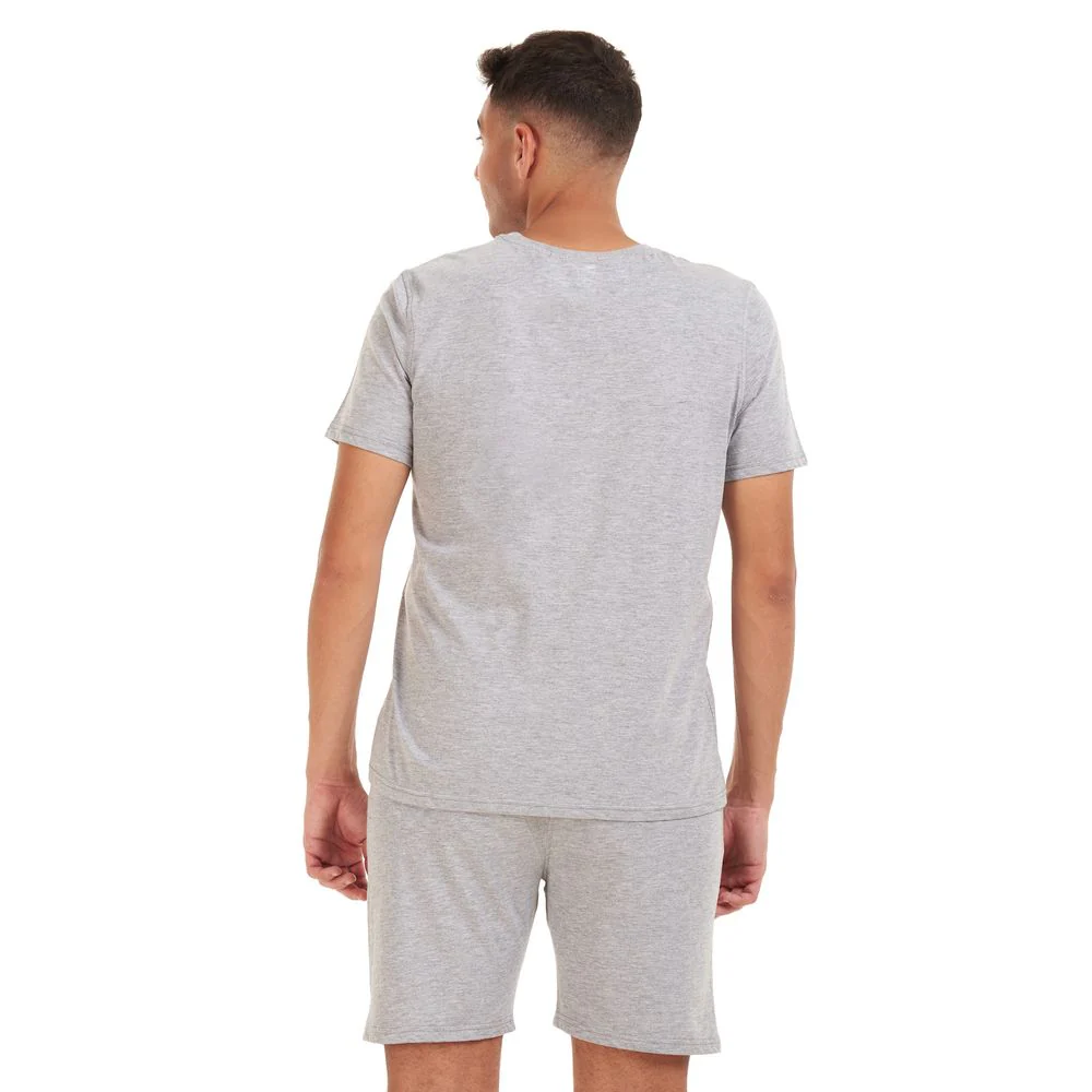 Men summer pajama set Grey T-shirt + shorts - Image 4