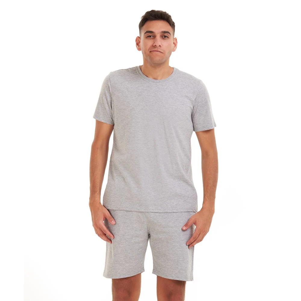 Men summer pajama set Grey T-shirt + shorts - Image 5