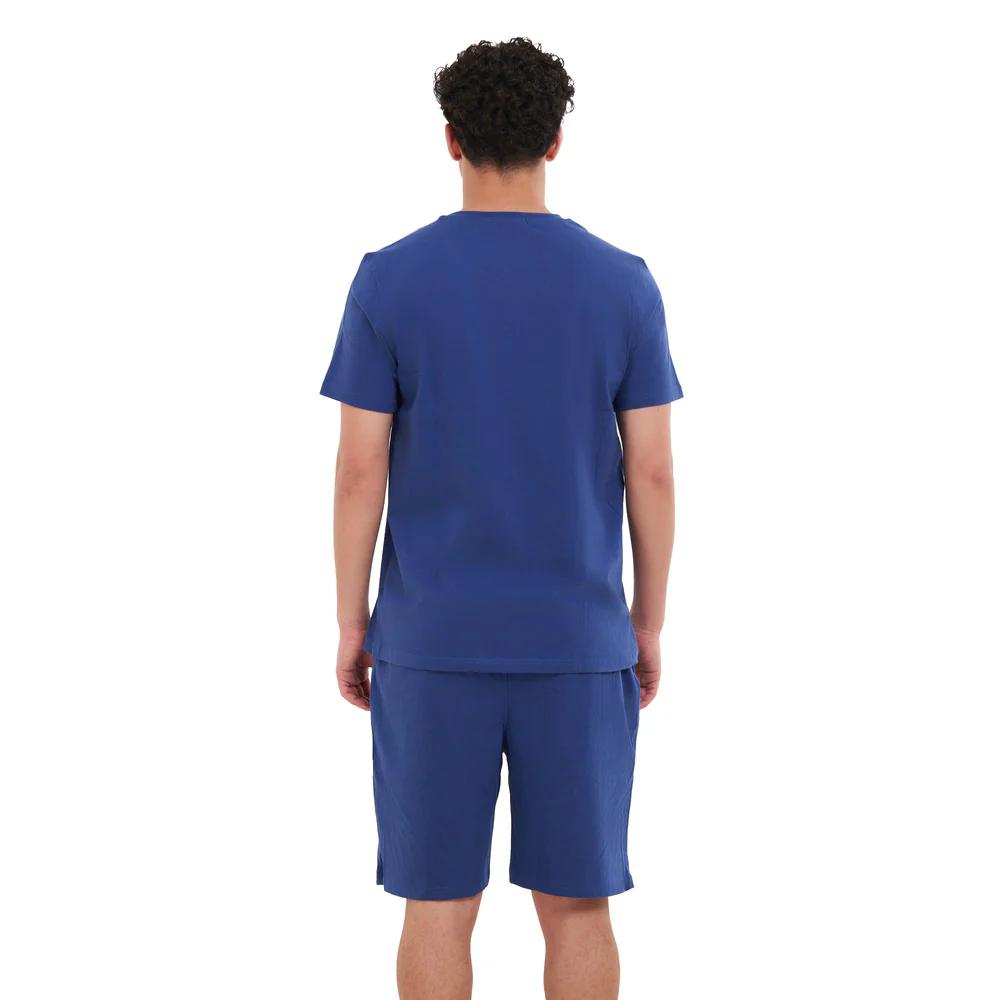 Men summer pajama set Indigo T-shirt + short - Image 3