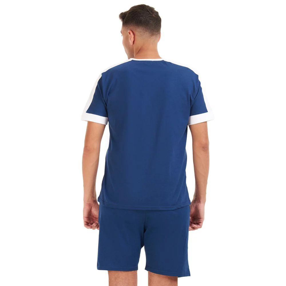 Men summer pajama set Indigo T-shirt + short - Image 4