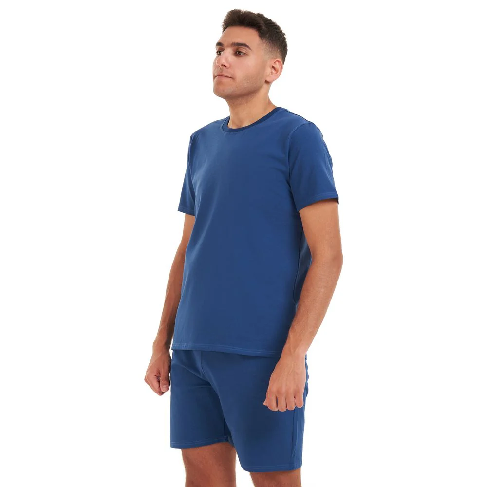 Men summer pajama set Indigo T-shirt + shorts - Image 2